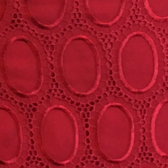 SYLVIA RIELLE Parisian Designer Red Lace Skirt - Picture 7 of 12